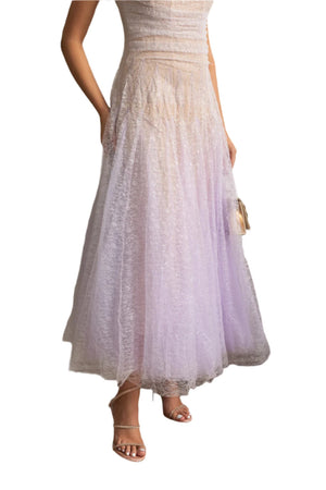 LUDA Lace Strapless Maxi Bodycon Dress