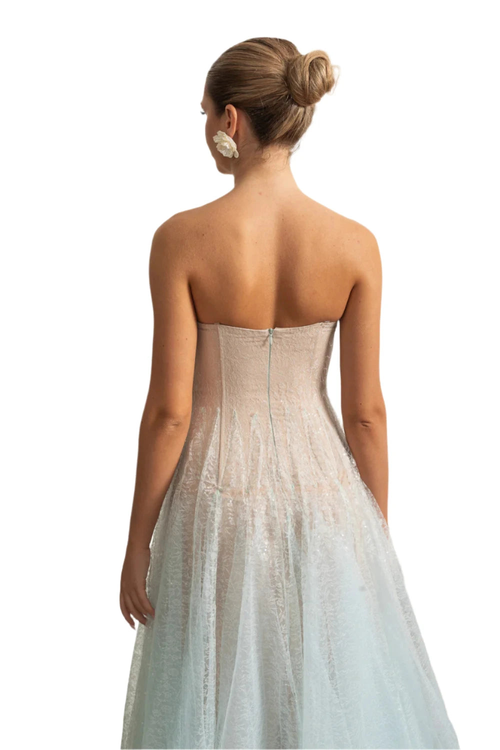 LUDA Lace Strapless Maxi Bodycon Dress