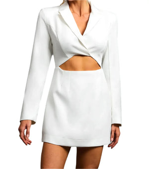 nadia cut out dress The Nadia Long Sleeve Cut Out Midi Dress Black - Pencil Skirt