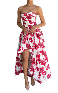 NANCY Strapless Floral Maxi Dress