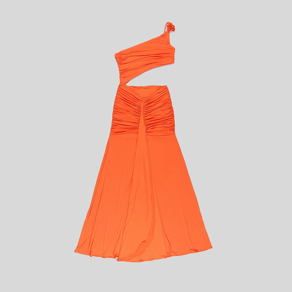 VANIA Orange Cut out Bodycon Dress