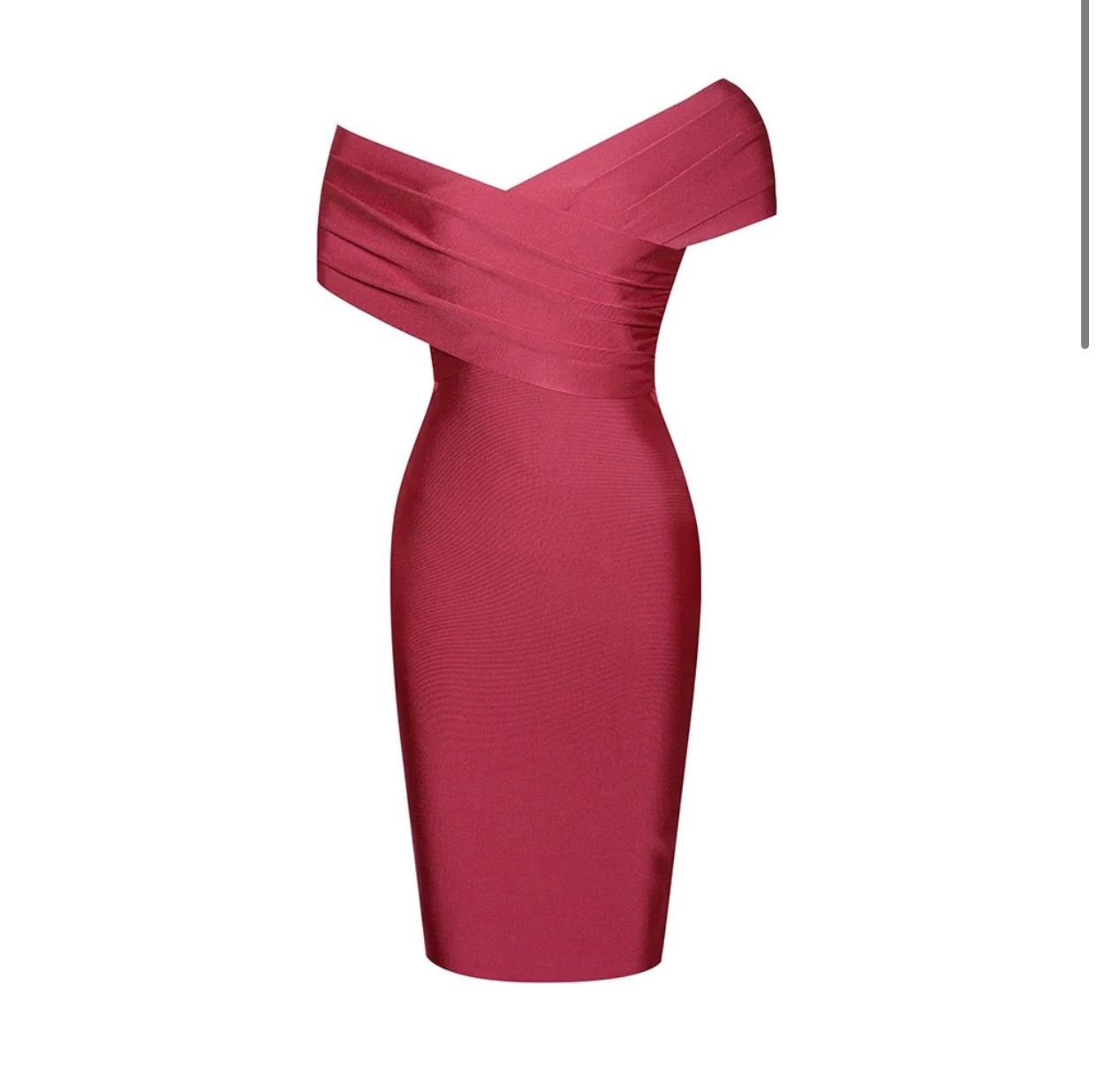 NEXT DAY DELIVERY ANISA Off Shoulder Mid Sleeve Mini Bandage