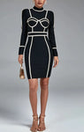 NEXT DAY DELIVERY REGINA High Neck Bandage Dress