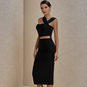 NEXT DAY DELIVERY SUSANA Brown Bandage Dress