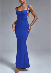 mermaid bandage dress NEXT DAY DELIVERY ROBERTA Mermaid Square Neck Backless Bandage Dress L