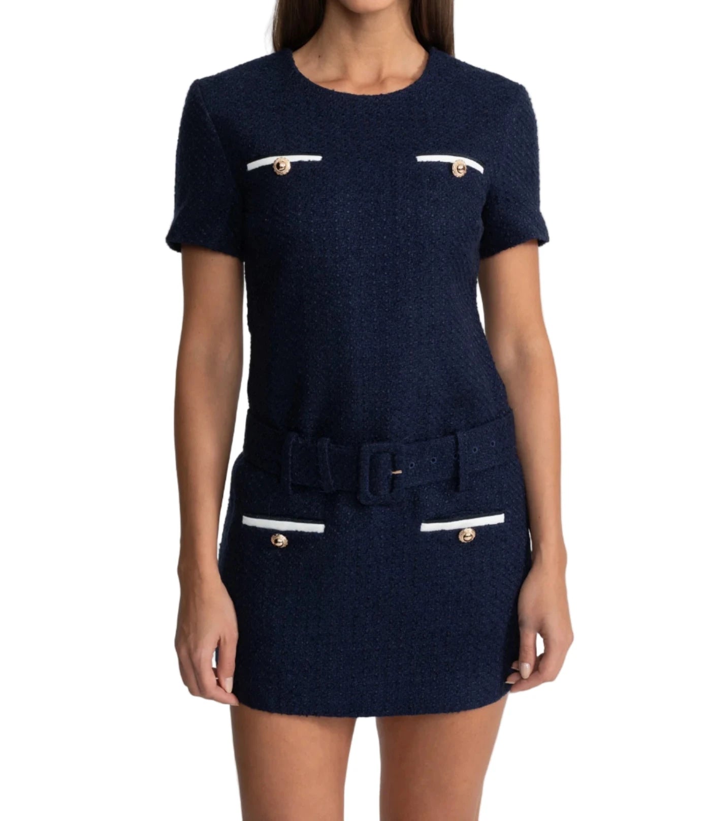 RIMA Tweed Mini Bodycon Dress