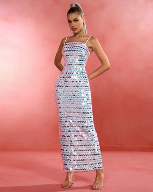 SACHA Sequin-Embellished Maxi Dress