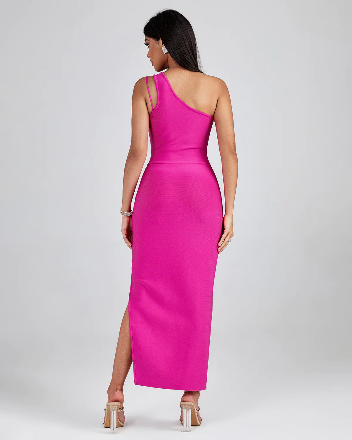 NEXT DAY DELIVERY SADIE One Shoulder  Maxi Bandage Dress