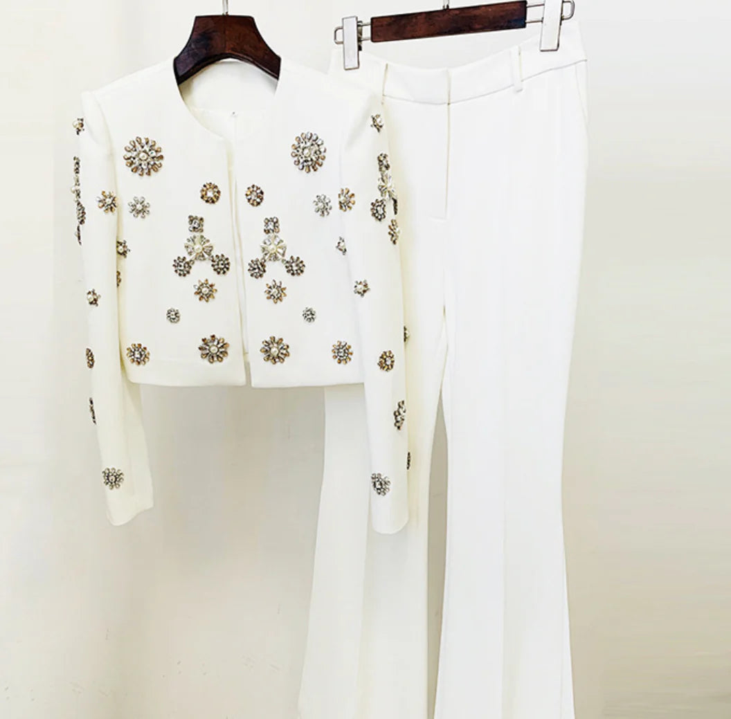 NEXT DAY DELIVERY LILI CRYSTALS Bodycon Suit