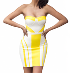 SAMARA Strapless Bicolor Mini Bandage Dress