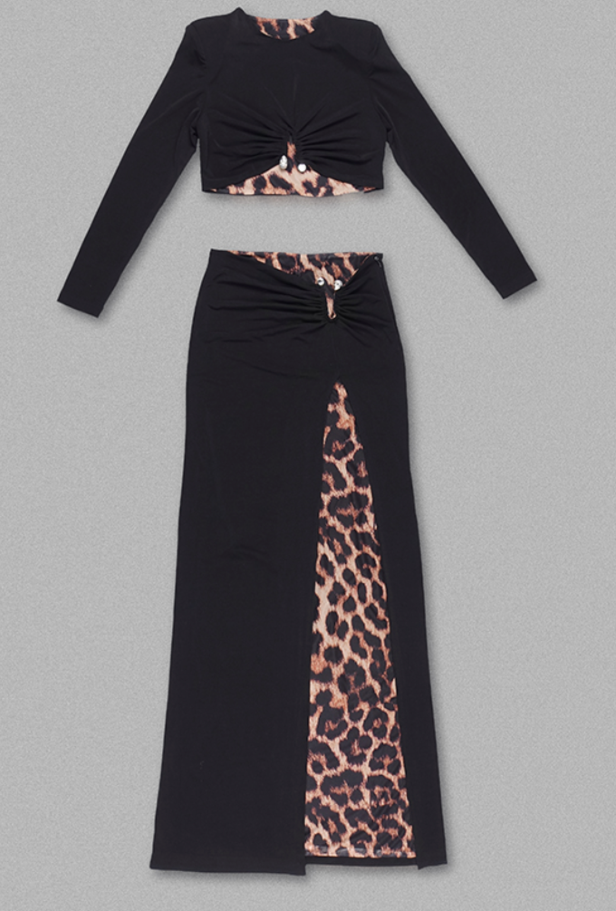 CATALINA Leopard Bodycon Set