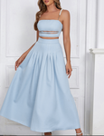 BRUNA Pearls Summer Bodycon Maxi Dress