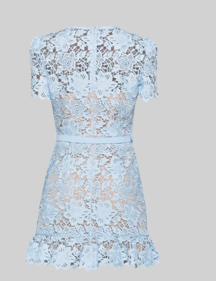 ANANDA SHORT SLEEVE EMBROIDERED FLORAL DRESS