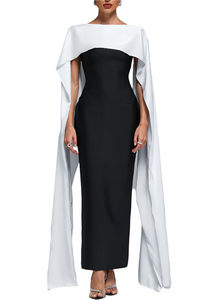 Loxley Strapless Bandage Dress with Satin Shawl L Loxley Strapless Bandage Dress with Satin Shawl L