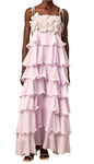SANDY 3D Petals Ruffle Maxi Bodycon Dress