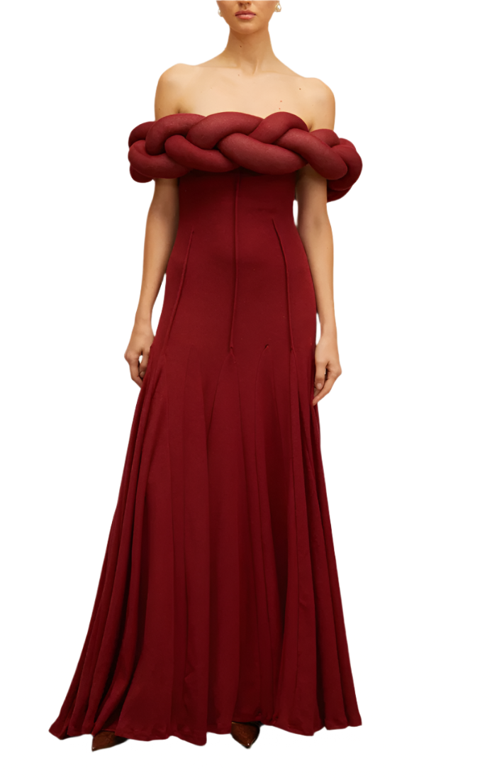 ALONIT Big Braid Knit Maxi Dress
