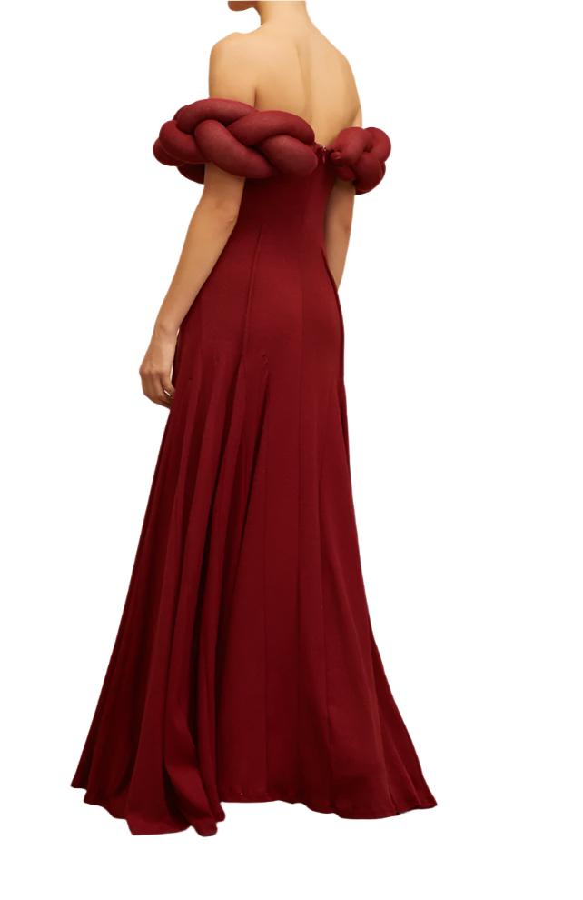 ALONIT Big Braid Knit Maxi Dress