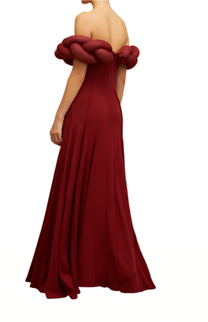 ALONIT Big Braid Knit Maxi Dress
