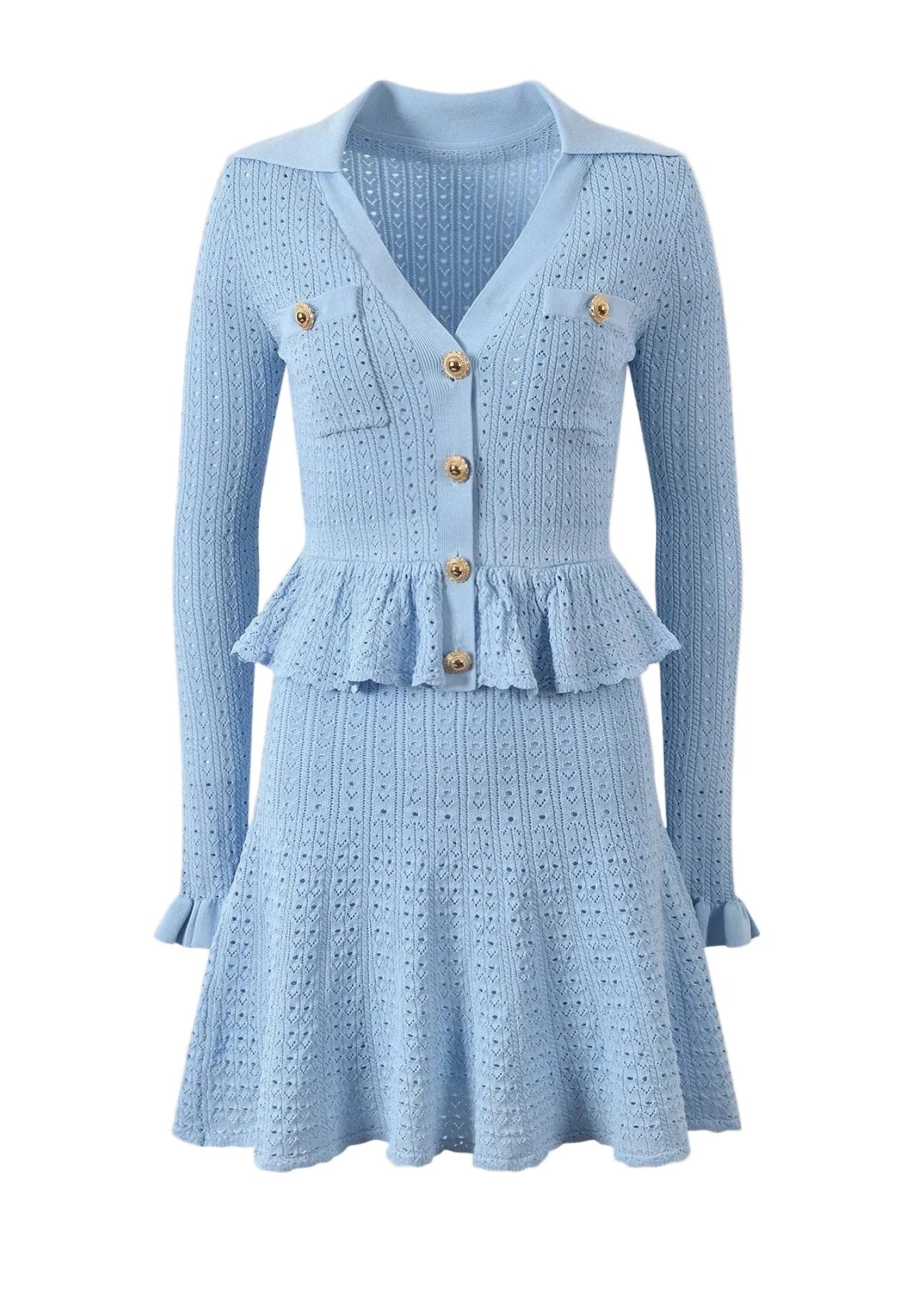 UDA Knit Long Sleeve Mini Bodycon Dress