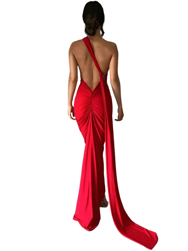 UME Backless Sexy Maxi Dress M / PINK UME Backless Sexy Maxi Dress M / PINK