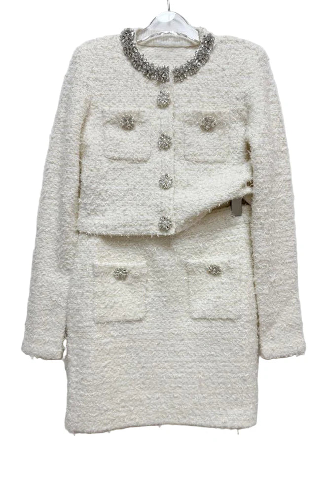 ZAFIRO Tweed Mini Crystals Bodycon Set