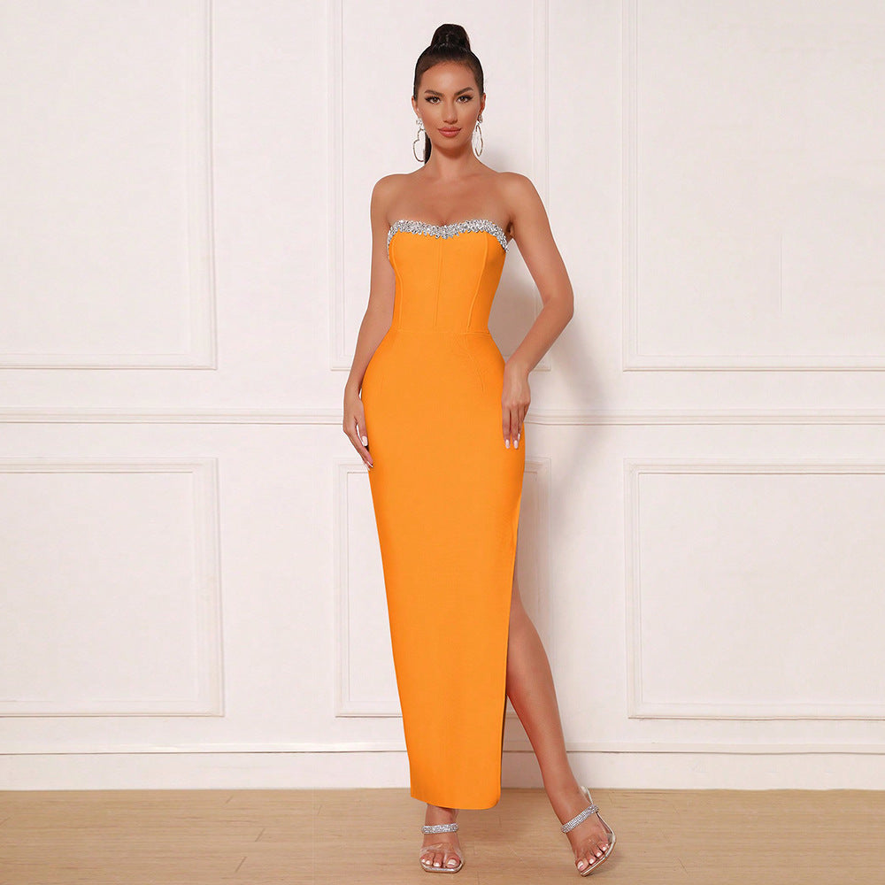 ELIONA Strapless Bandage Maxi Dress