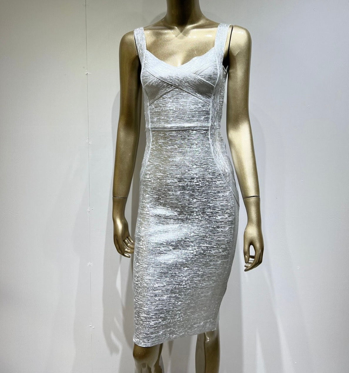 CHUVA Metallic Bandage Dress