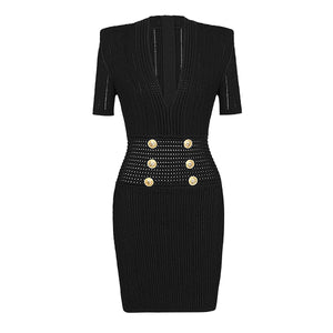 PATY Knit Short Sleeves Bodycon Dress