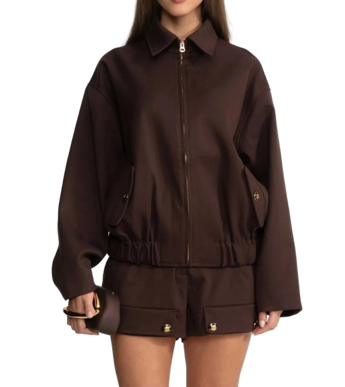DEBRA UTILITY JACKET AND MATCHING MINI SKIRT SET