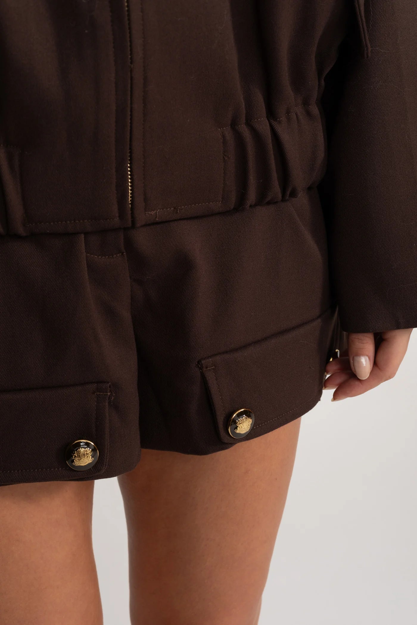DEBRA UTILITY JACKET AND MATCHING MINI SKIRT SET