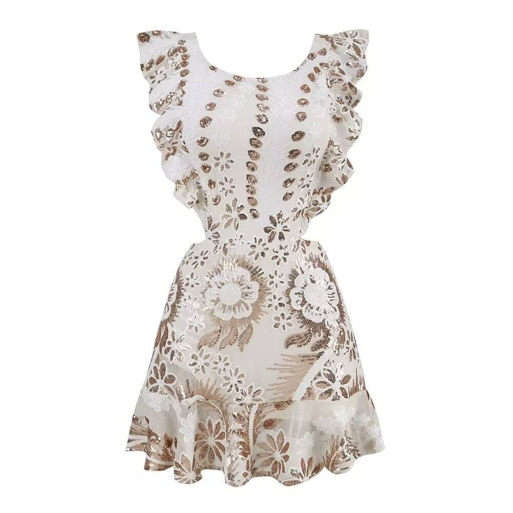 LUPE Lace Mini Bodycon Dress