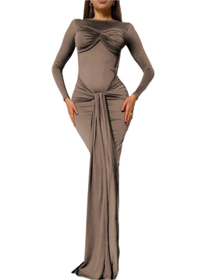 ISHITA Long Sleeve Maxi Bodycon Dress