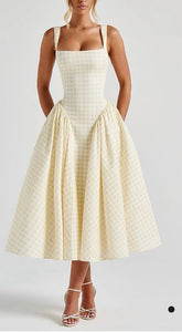 NEXT DAY DELIVERY Yellow Midi Bodycon Dress