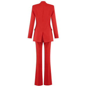 AMY V Neck Long Sleeve Bell-Bottoms Bodycon Suit