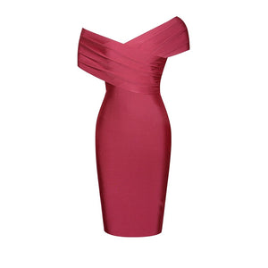 ANISA Off Shoulder Mid Sleeve Mini Bandage Dress – PinkApple Dresses