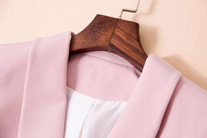 CRISTINA Pink V Neck Long Sleeve Maxi  Bodycon Set