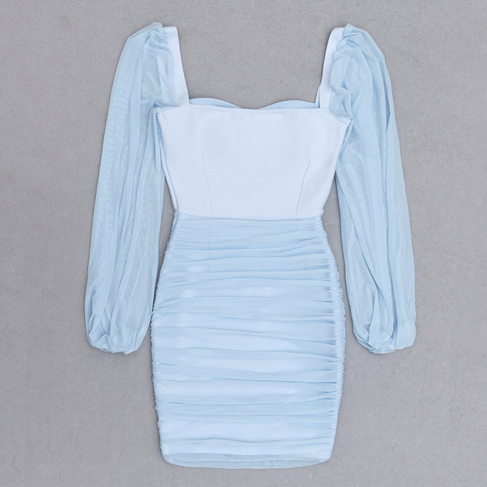 IRINA Blue Mes Bandage Dress