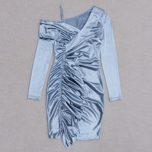 ISIDORA Long Sleeve Metallic Bodycon Dress