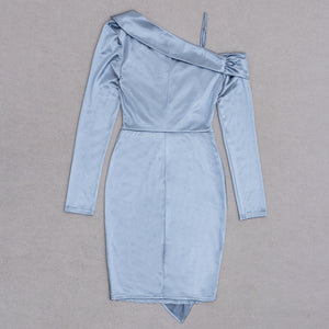 ISIDORA Long Sleeve Metallic Bodycon Dress