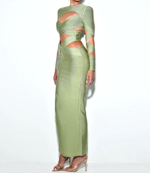 SANDY Cut Out Maxi Bandage Dress