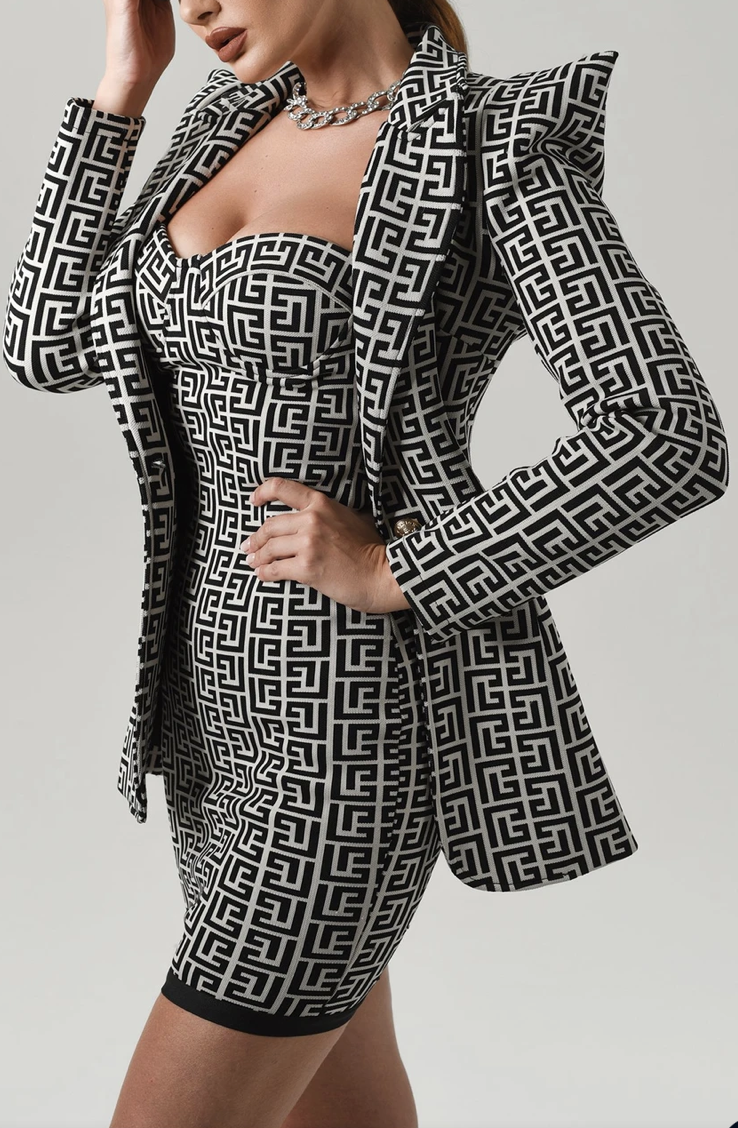 Jacquard 2025 blazer dress