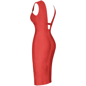 red backless bandage dress Amazon.com: UONBOX Women's Backless Bodycon Dress Elegant Open Back Sleeveless Midi Party Cocktail Bandage Dress Red L : Clothing, Shoes & Jewelry