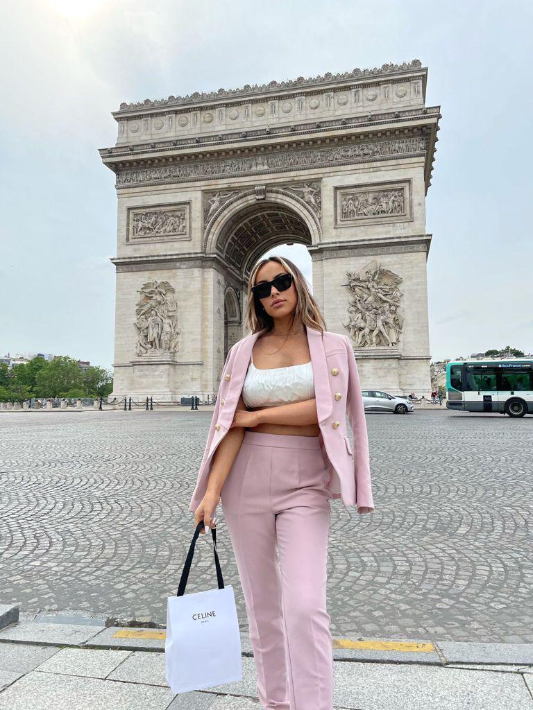 Pink Bodycon Set CRISTINA Pink V Neck Long Sleeve Maxi Bodycon Set – PinkApple Dresses